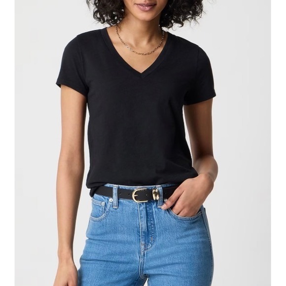 J. Crew Factory Tops - J.Crew Factory Womens Short Sleeve V-Neck Cotton Classic Tee T-Shirt Medium New